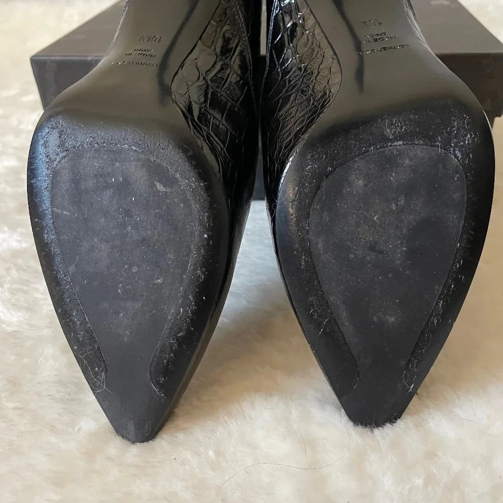 Inez Marisol 70 in Black Croco Emboss size 10.5 standard - Picture 8 of 12